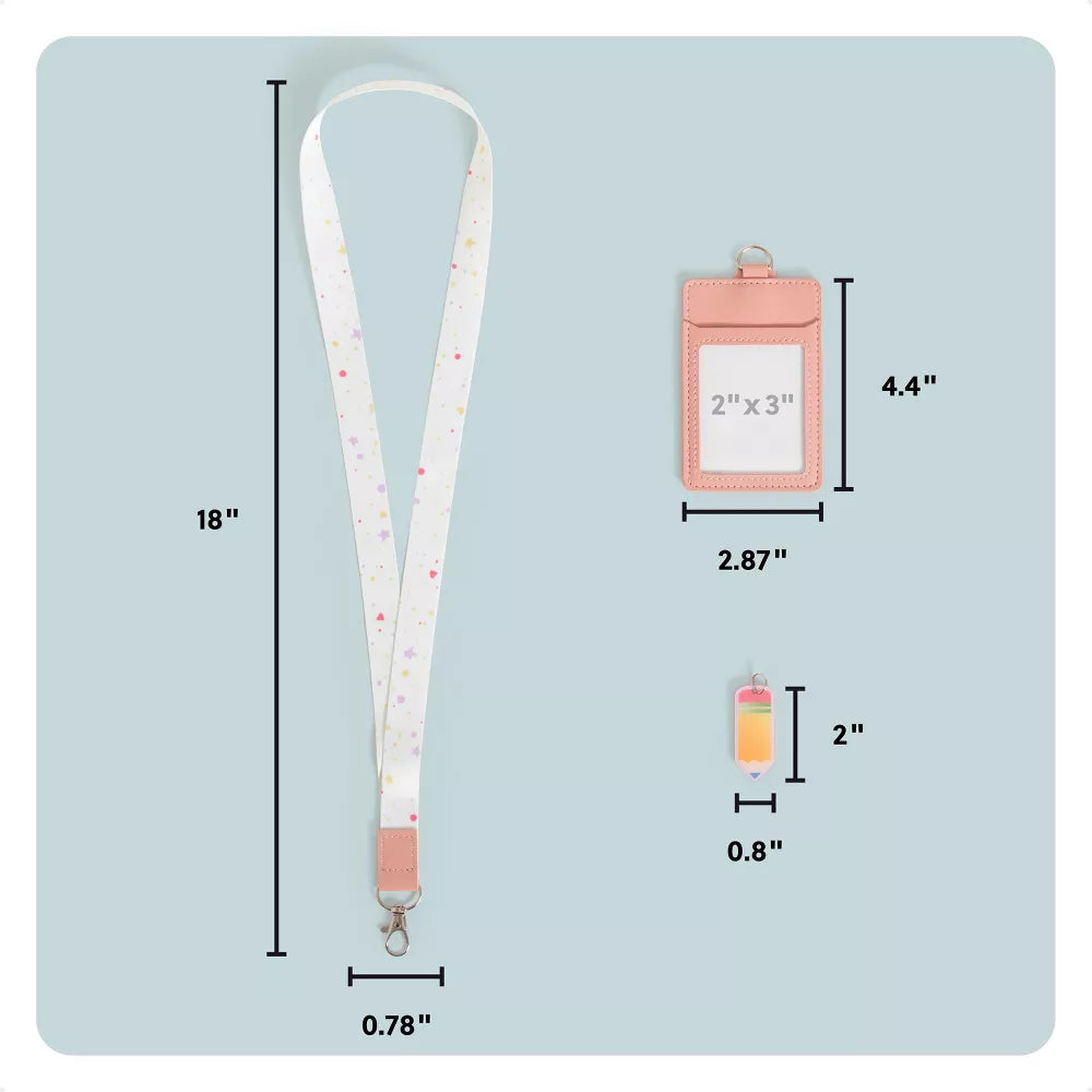 Printed Neck Lanyard with PU ID Card Holder