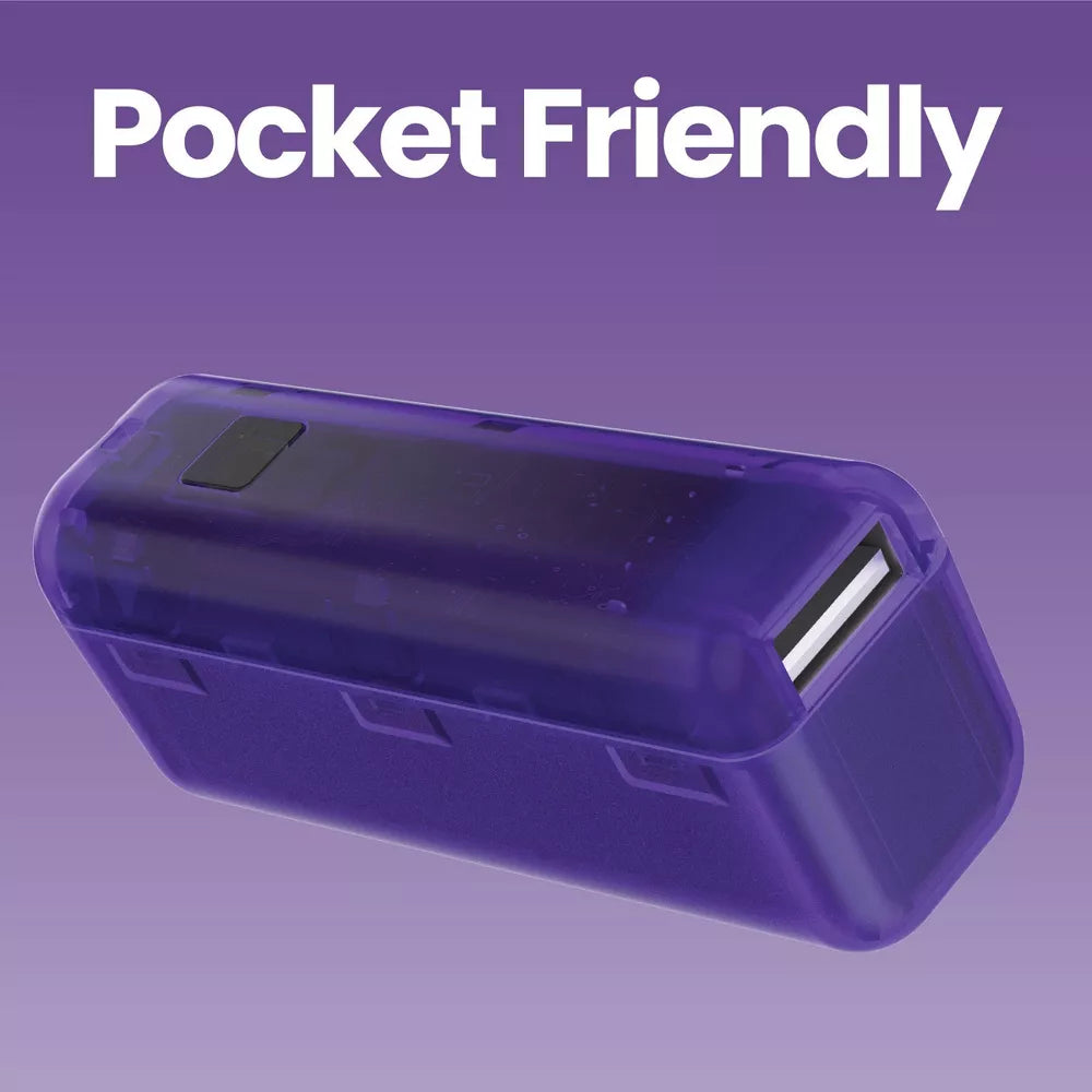 2000mAh Transparent Compact Pocket Power Bank
