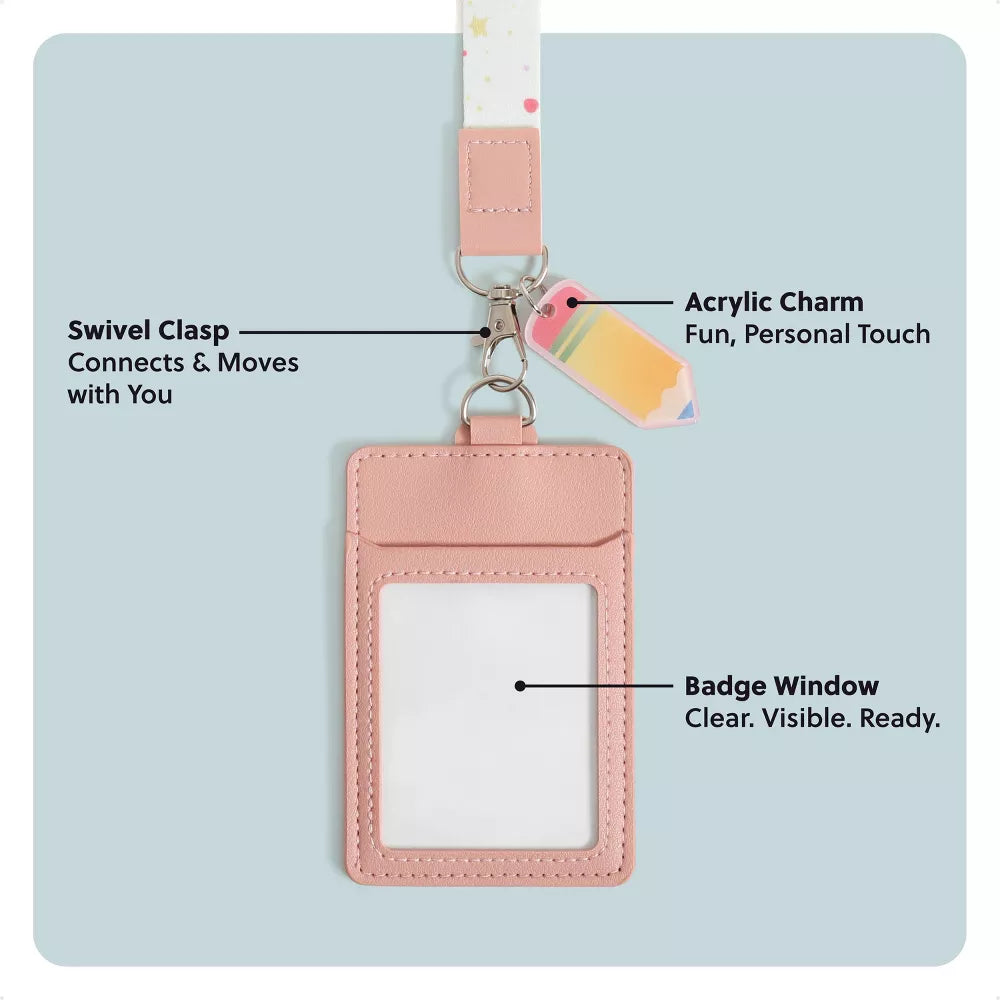 Printed Neck Lanyard with PU ID Card Holder