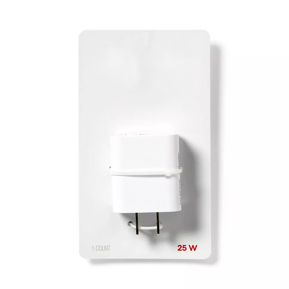 25W Dual Port USB-A & USB-C Wall Charger